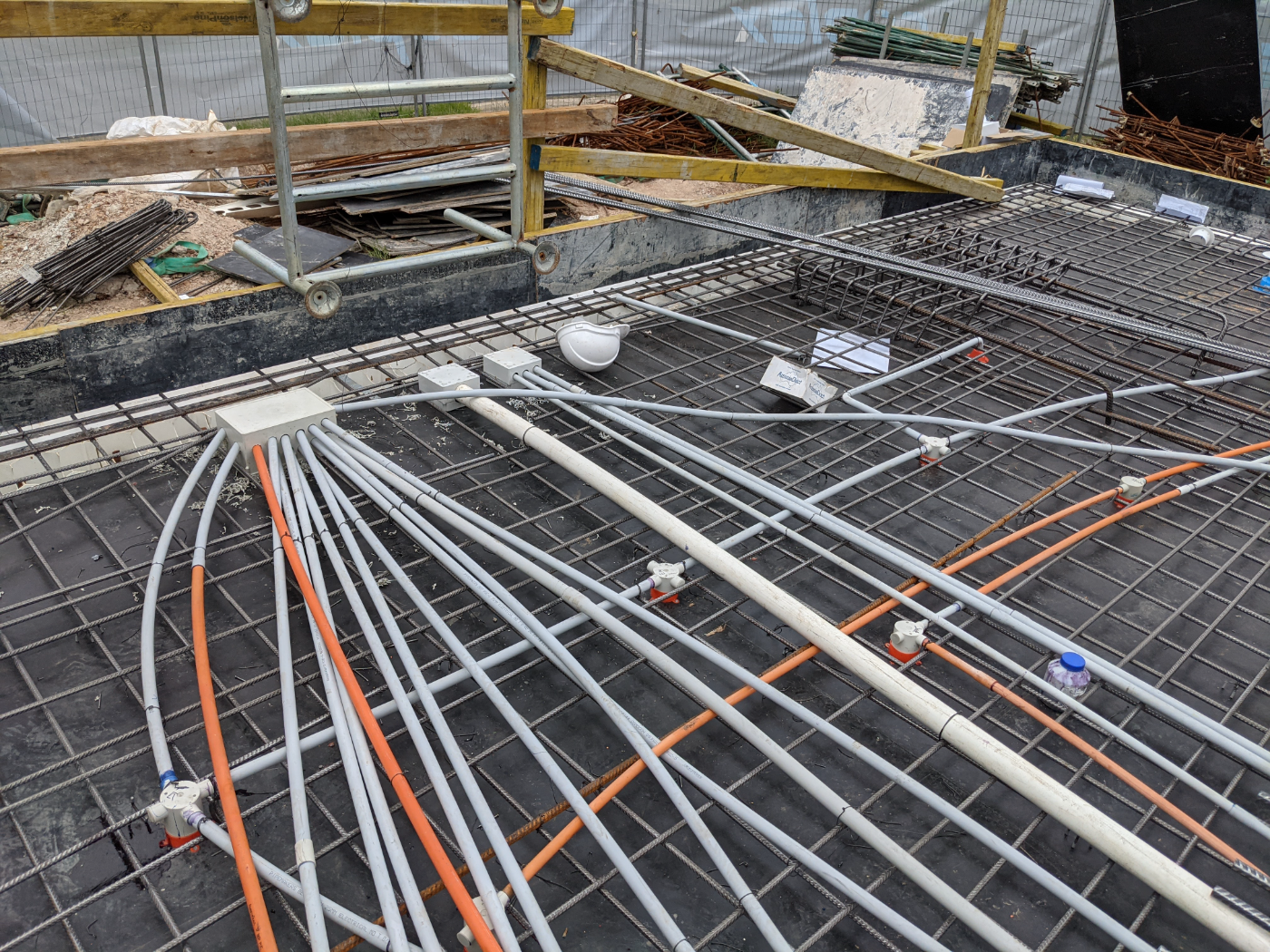 In-slab conduit and cable rough-in for Sydney commercial construction